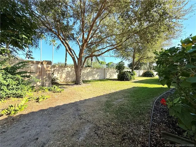 a view of yard with tree