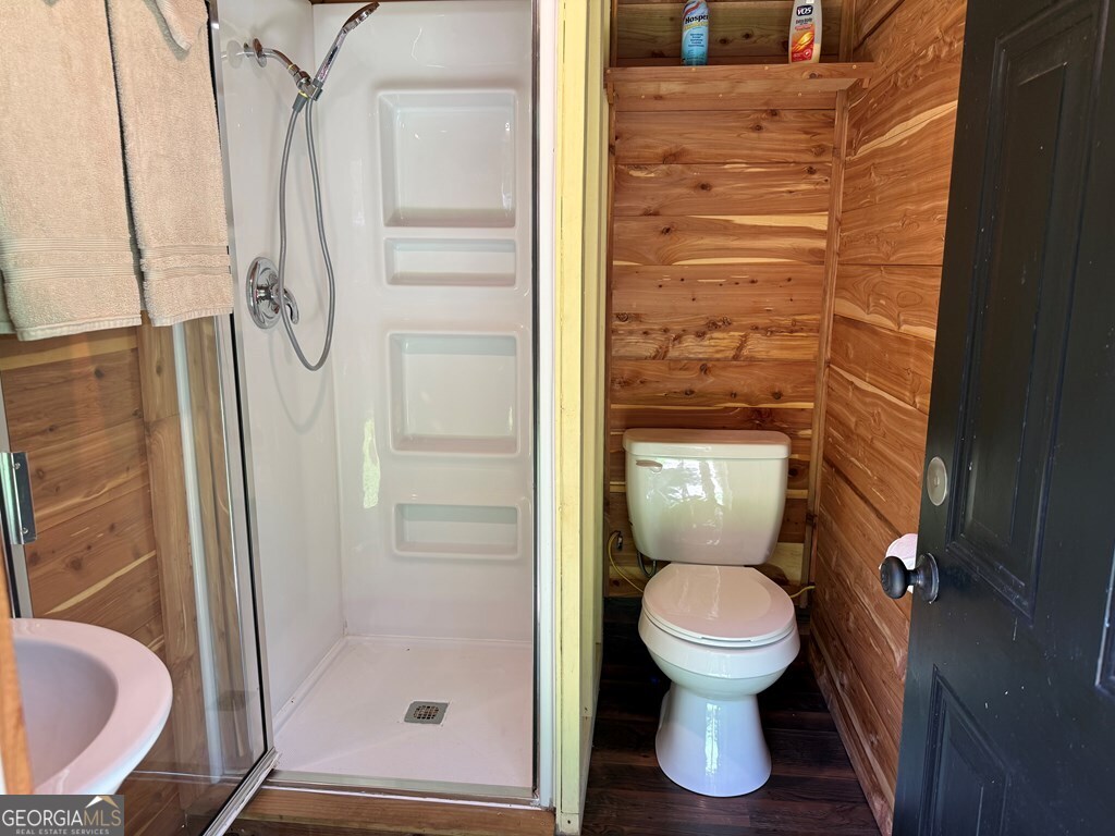 43 Wild Horse Road Sylva, NC 28779 - Photo 13 of 28 a bathroom with a toilet and a shower