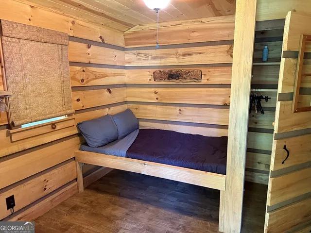 a close view of closet