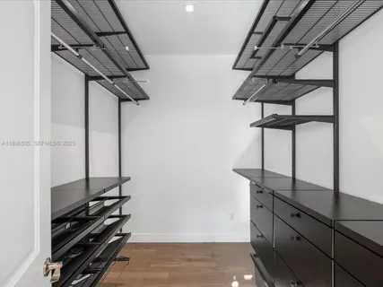 a view of a walk in closet