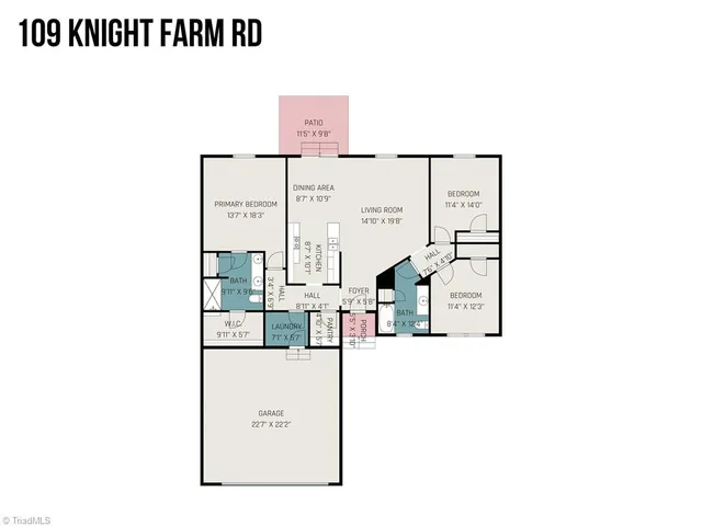 $371,500 | 109 Knight Farm Road, Stokesdale, NC 27357