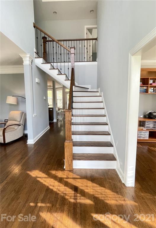 4004 Lamington Road Matthews, NC 28105 - Photo 3 of 31 a view of entryway and hall with wooden floor