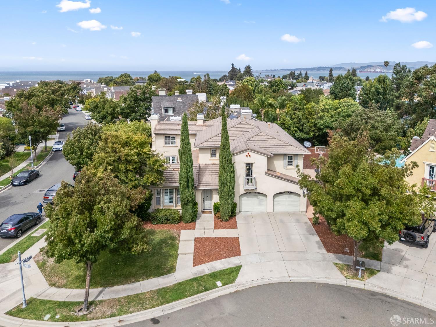 103 Abalone Cove Hercules, CA 94547 - Photo 77 of 84 a aerial view of a house with a yard and potted plants