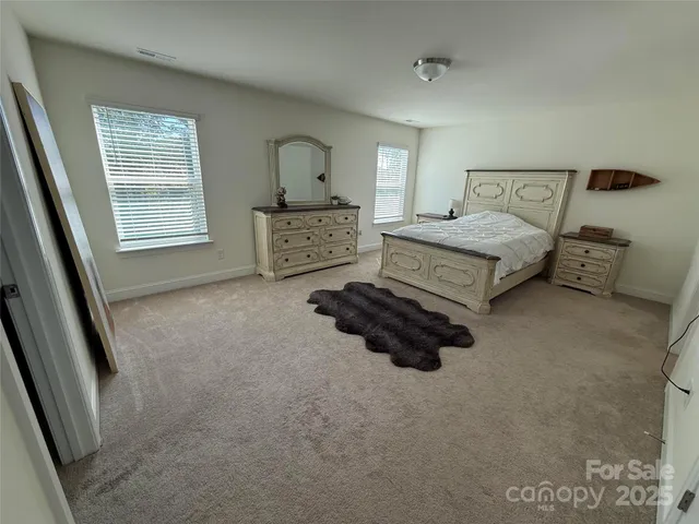 a bed room with a bed and a television