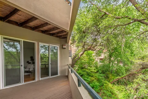 a view of backyard with green space