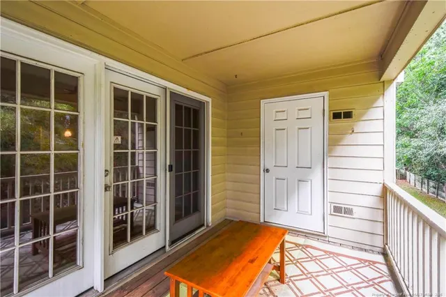 a view of front door of house