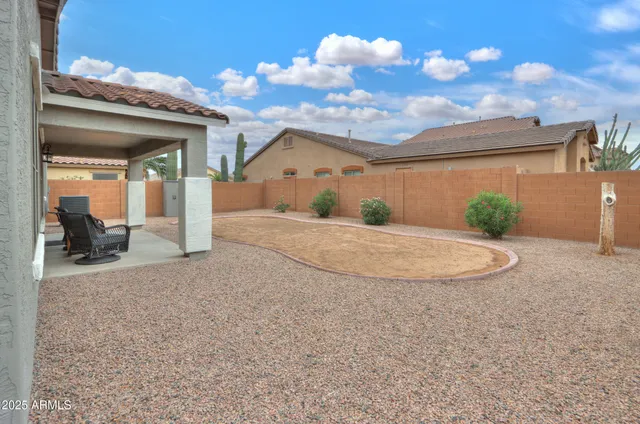 a view of a house with a patio