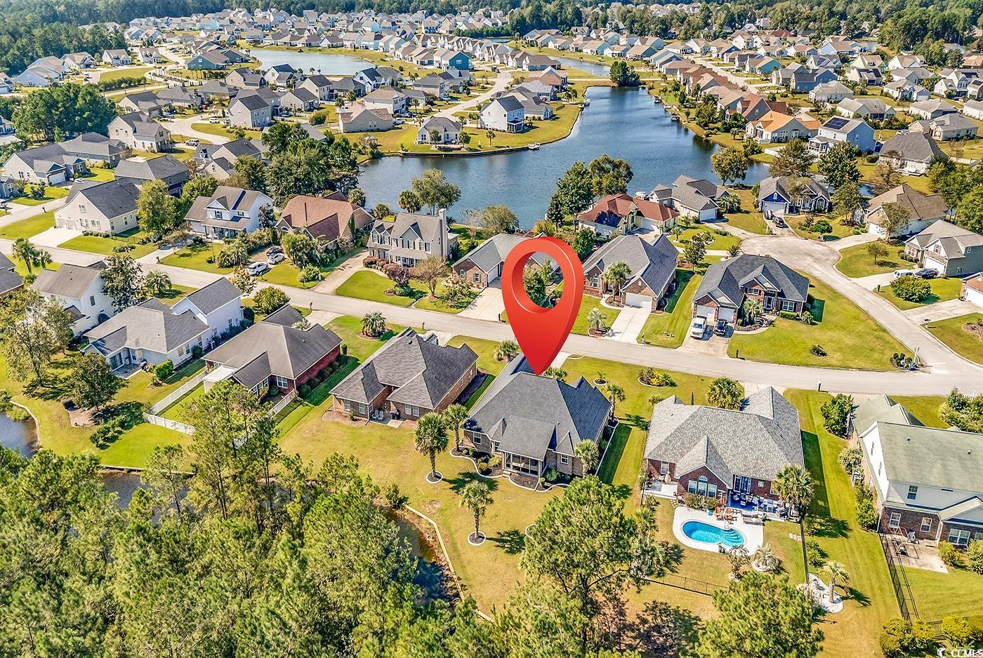 246 Catawba River Road Myrtle Beach, SC 29588 - Photo 27 of 27 Aerial view of property's location with nearby suburban area