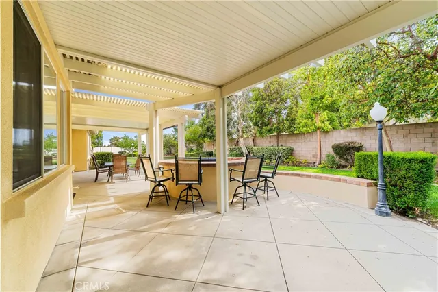 a outdoor space with furniture