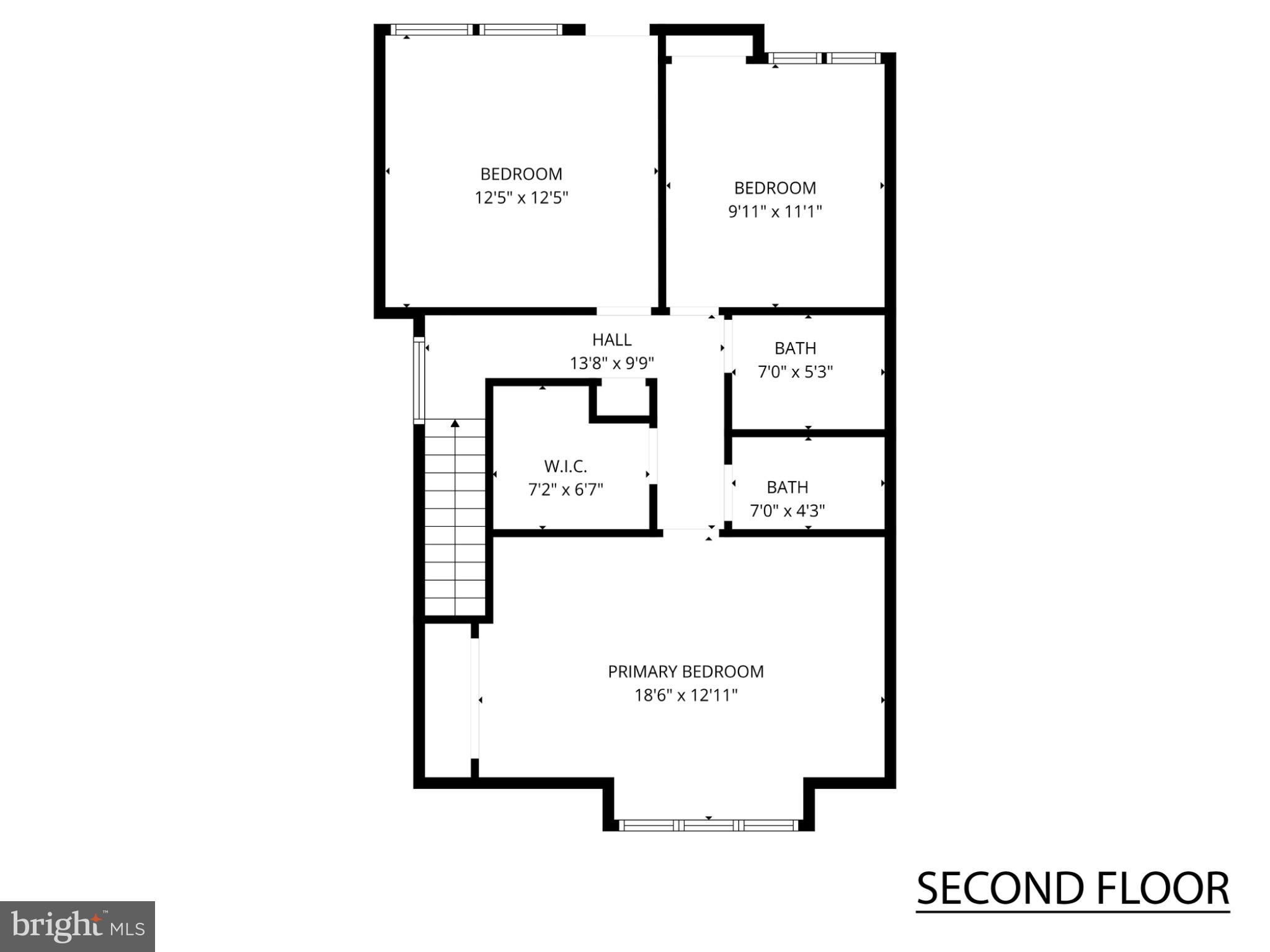 525 Fairfield Road Hightstown, NJ 08520 - Photo 14 of 31 Spacious second-floor layout with three bedrooms.