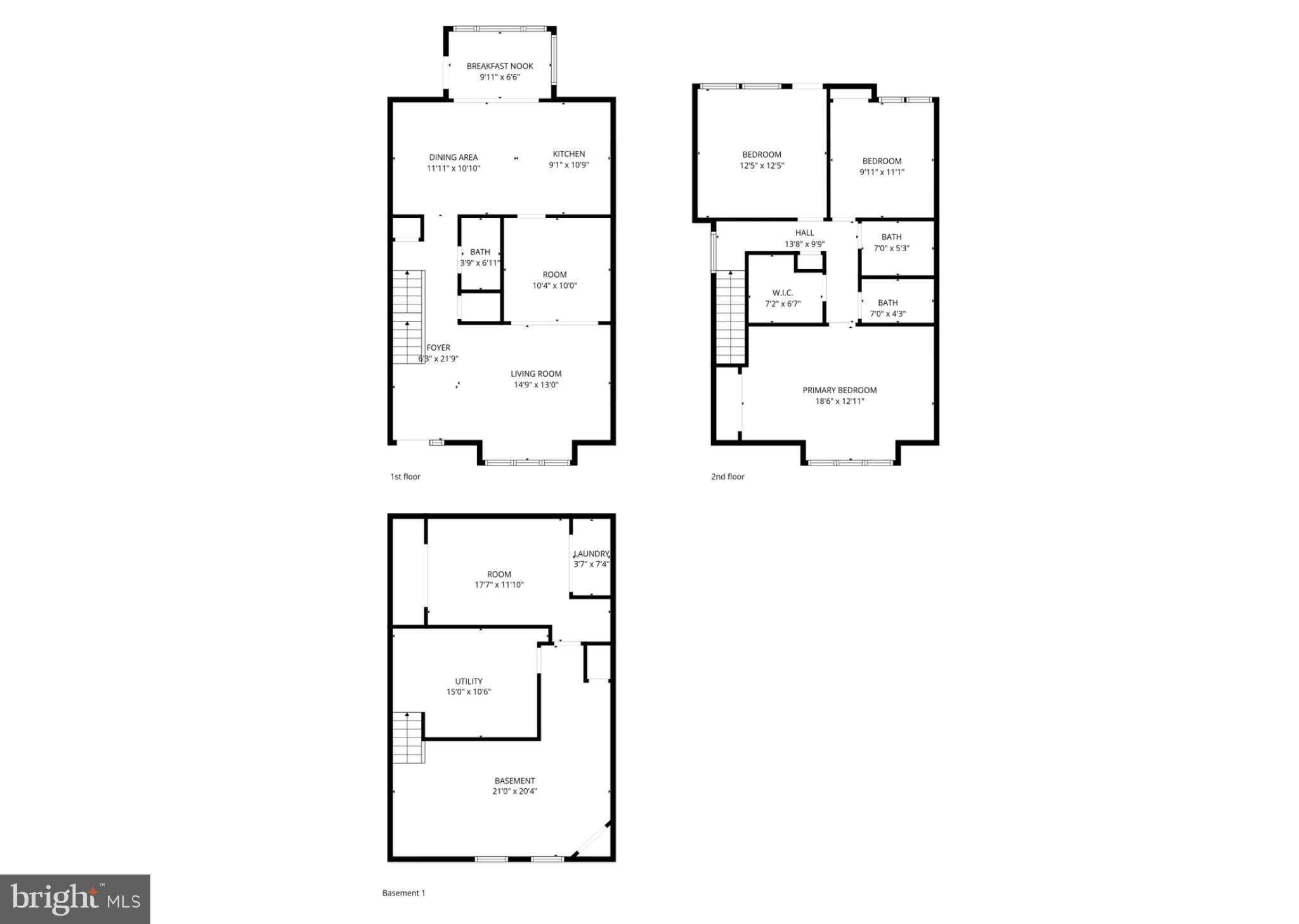 525 Fairfield Road Hightstown, NJ 08520 - Photo 31 of 31 Stylish multi-level home floor plan layout.