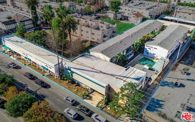an aerial view of a city