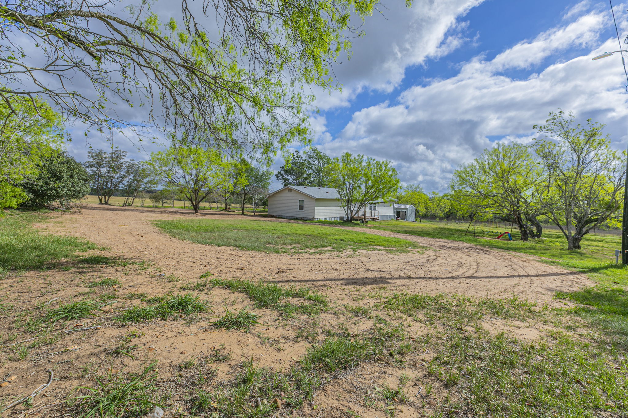 1767 Dowdy Road Seguin, TX 78155 - Photo 2 of 25 a view of a yard with plants and trees