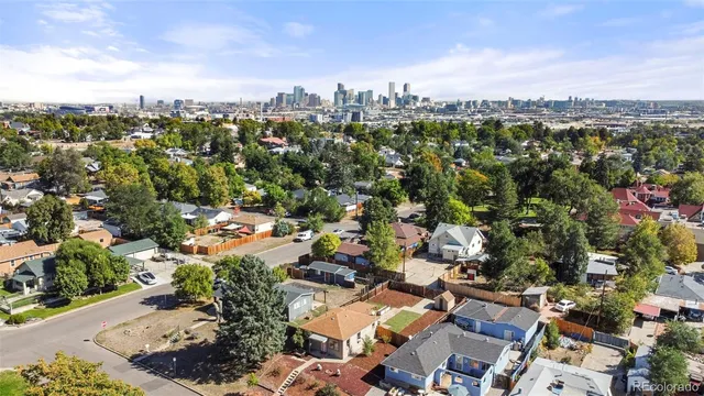 an aerial view of a city