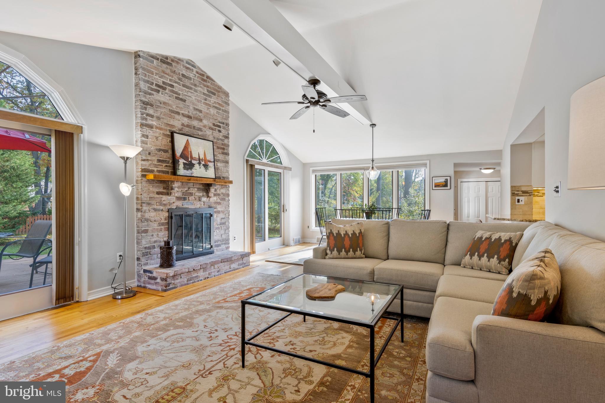 402 Briarwood Road Wallingford, PA 19086 - Photo 7 of 25 Huge family room/Great Room w/ wood burning FP