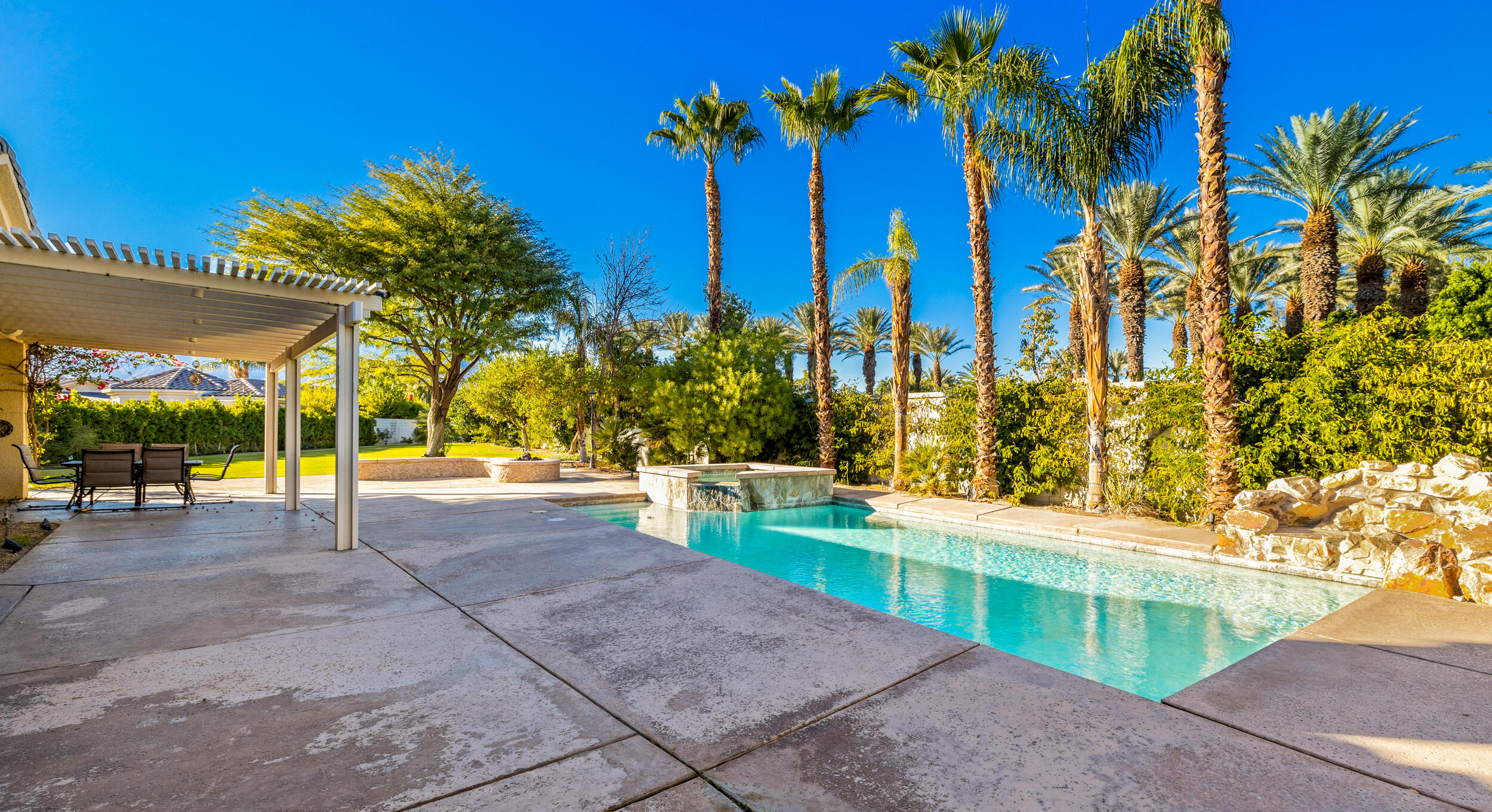 8 Trafalgar Rancho Mirage, CA 92270 - Photo 32 of 41 a view of a backyard