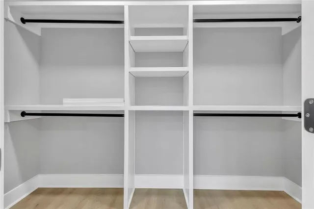 a close view of closet