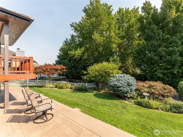 a view of a patio on the roof deck