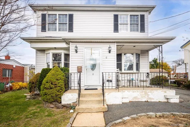 a front view of a building