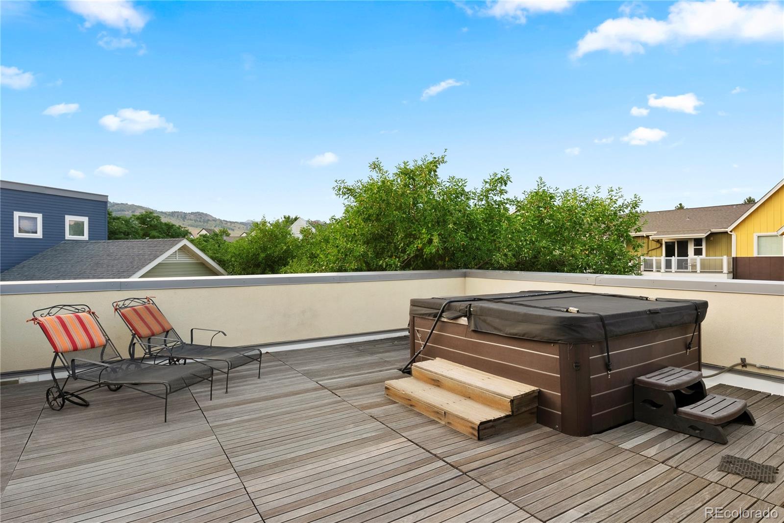 4742 16th Street Boulder, CO 80304 - Photo 43 of 48 a roof deck with a table and chairs