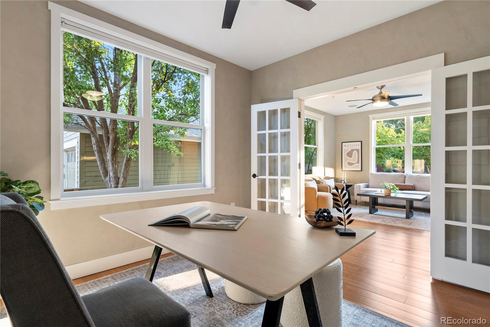 4742 16th Street Boulder, CO 80304 - Photo 8 of 48 a view of a dining room with furniture window and outside view