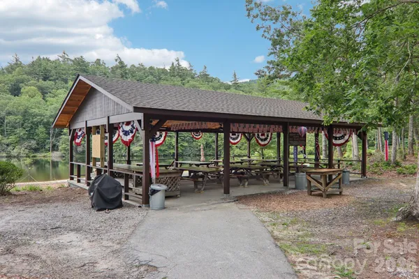 an outdoor view with patio