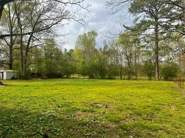 a view of a backyard