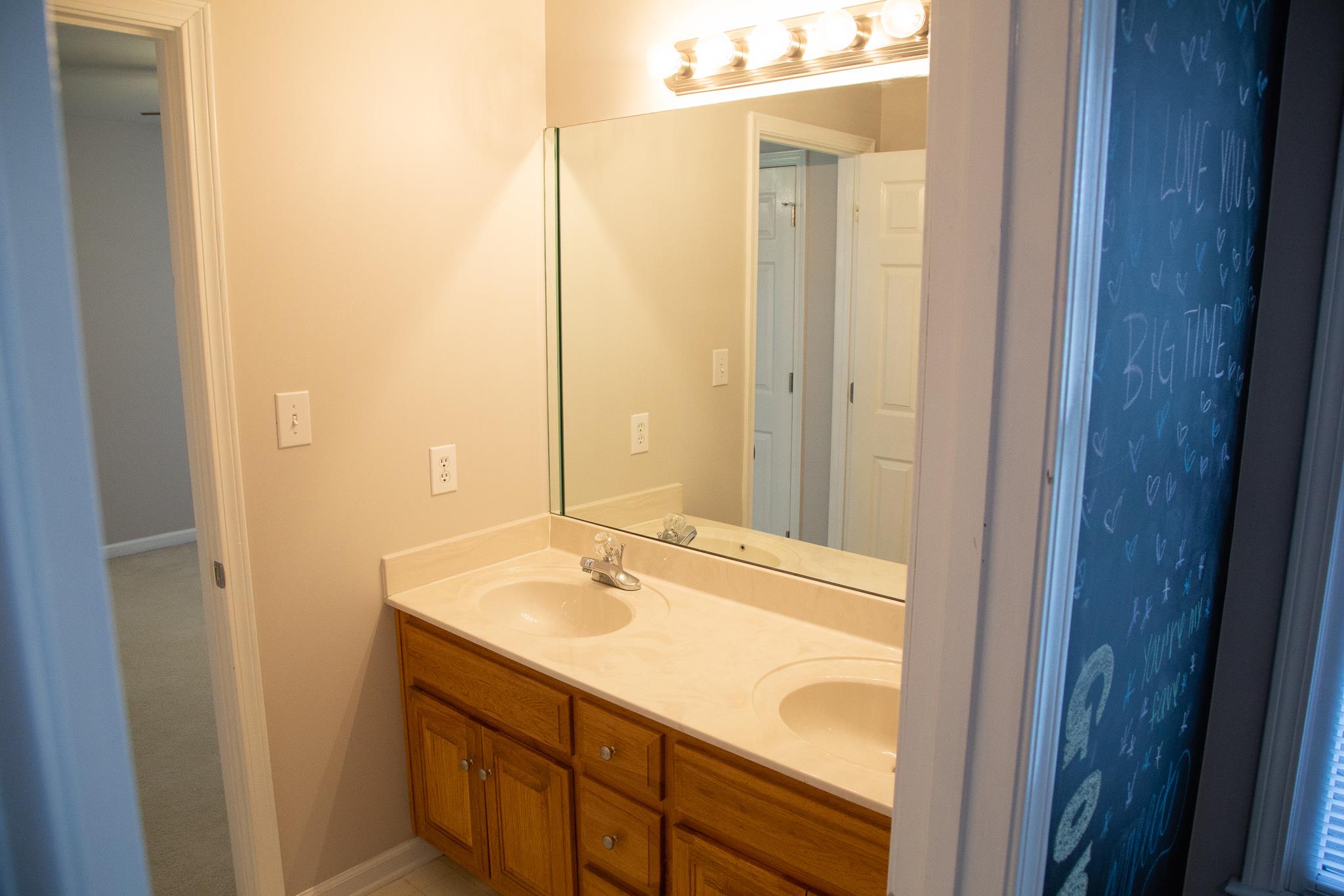 4871 Sango Road Clarksville, TN 37043 - Photo 25 of 30 a bathroom with a sink and a mirror