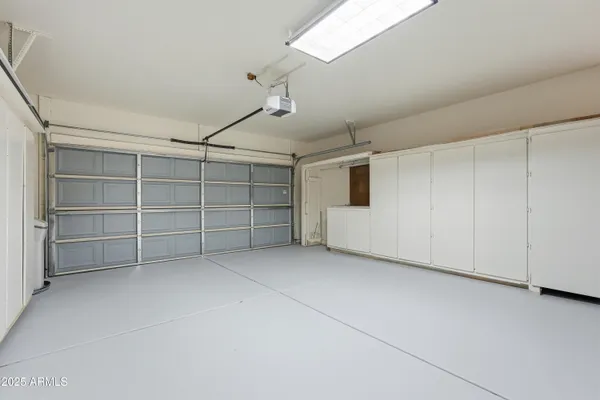 a view of a garage