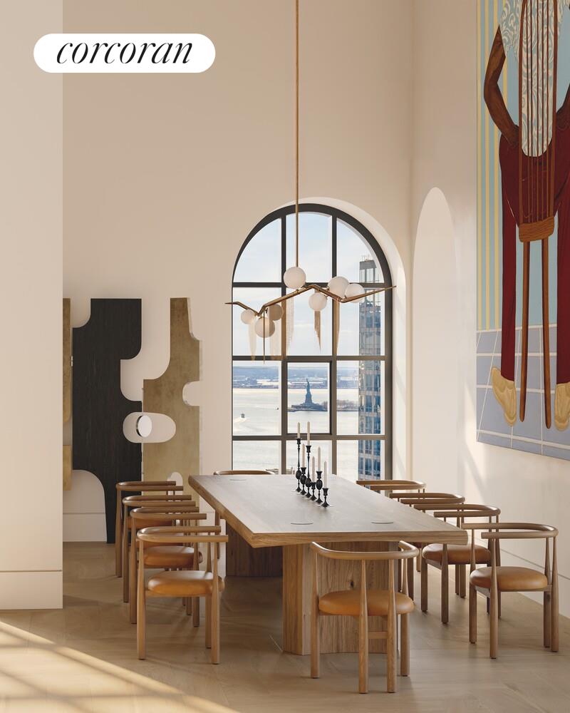 100 Barclay Street, Unit PHSOUTH Manhattan, NY 10007 - Photo 5 of 21 a view of a livingroom with furniture window and wooden floor