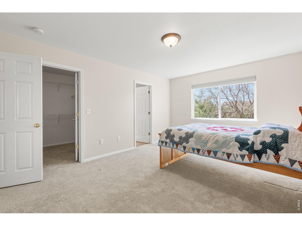 9877 Buffalo Street Firestone, CO 80504 - Photo 17 of 40 a bedroom with furniture and a large window