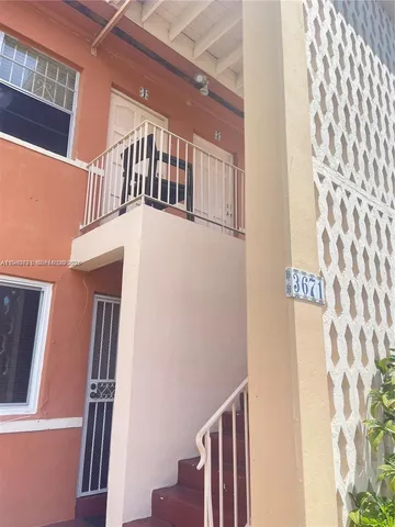 a view of an front door