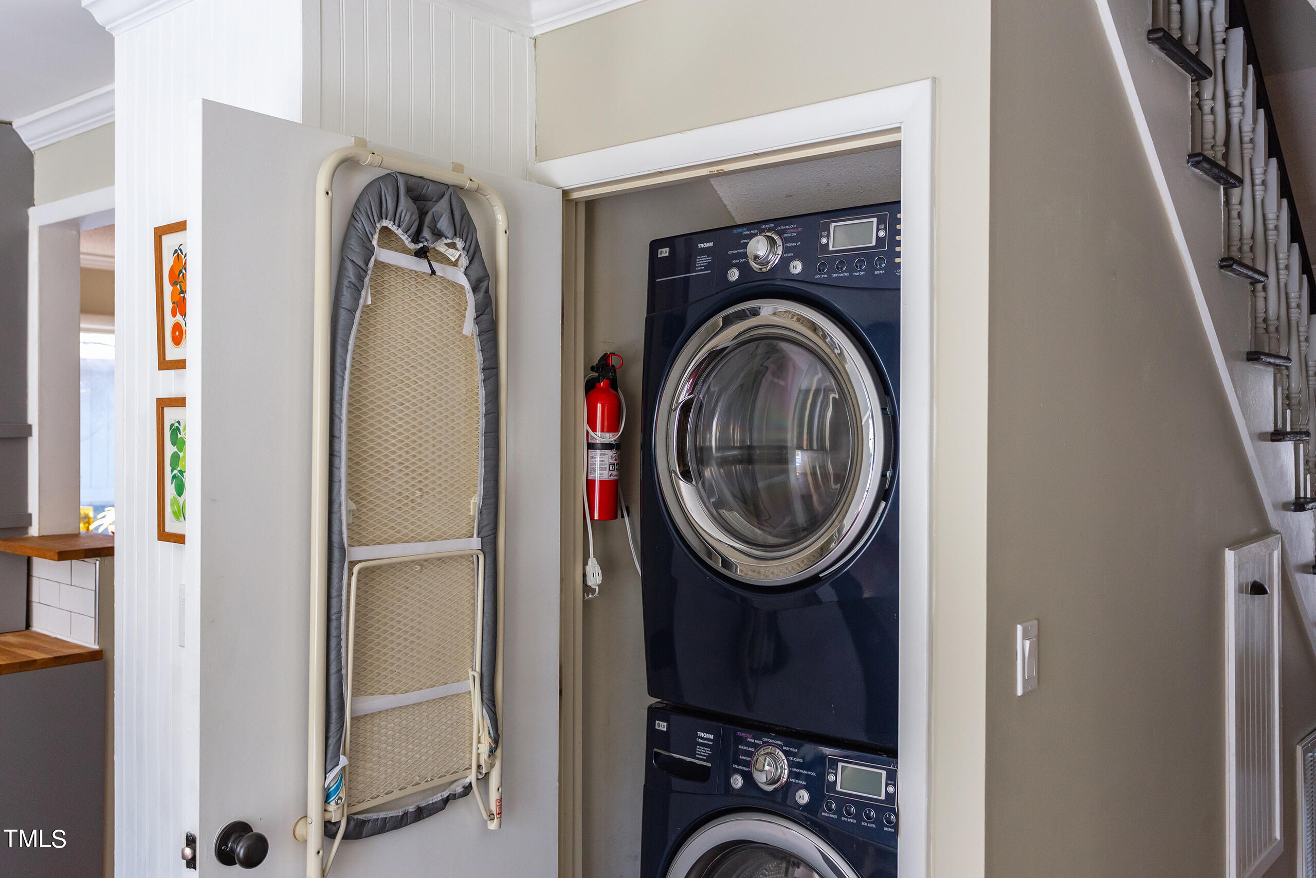 30 Sandstone Ridge Drive Durham, NC 27713 - Photo 27 of 65 a view of a hallway with washer and dryer