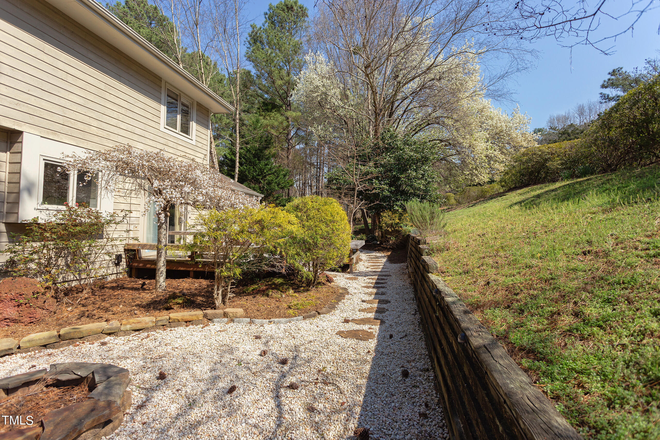 30 Sandstone Ridge Drive Durham, NC 27713 - Photo 60 of 65 a view of a pathway with a backyard