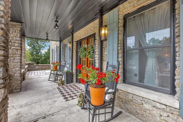 a outdoor space with furniture