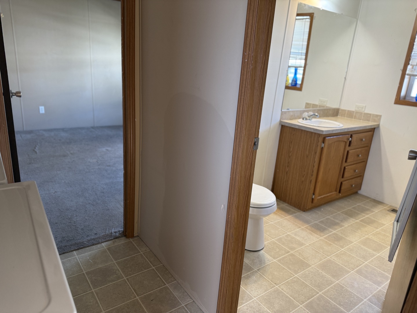 1712 South Dixie Highway, Unit 248 Crete, IL 60417 - Photo 5 of 19 a bathroom with a sink and a mirror