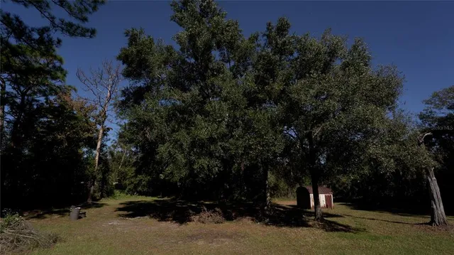 a view of a house with a tree in the background