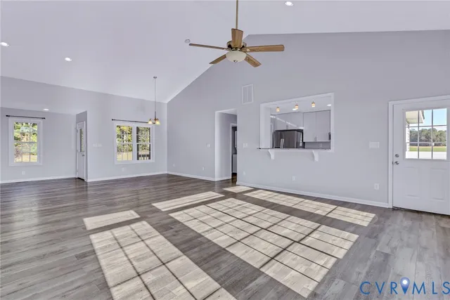 a view of an empty room and window