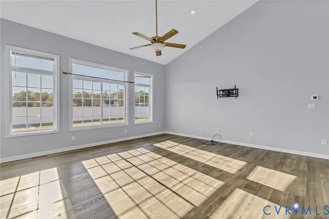 a view of an empty room and window