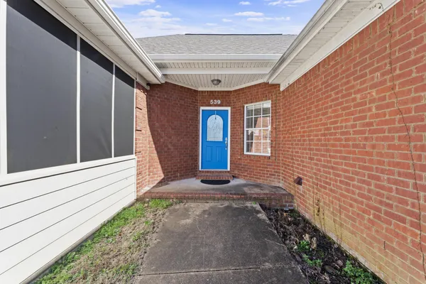 a view of a door of the house