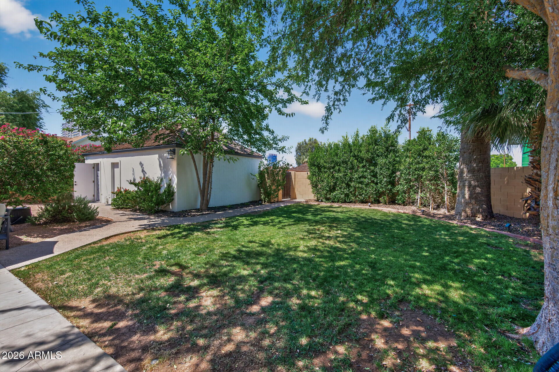 130 East Alvarado Road Phoenix, AZ 85004 - Photo 43 of 49 a backyard of a house with plants and large tree