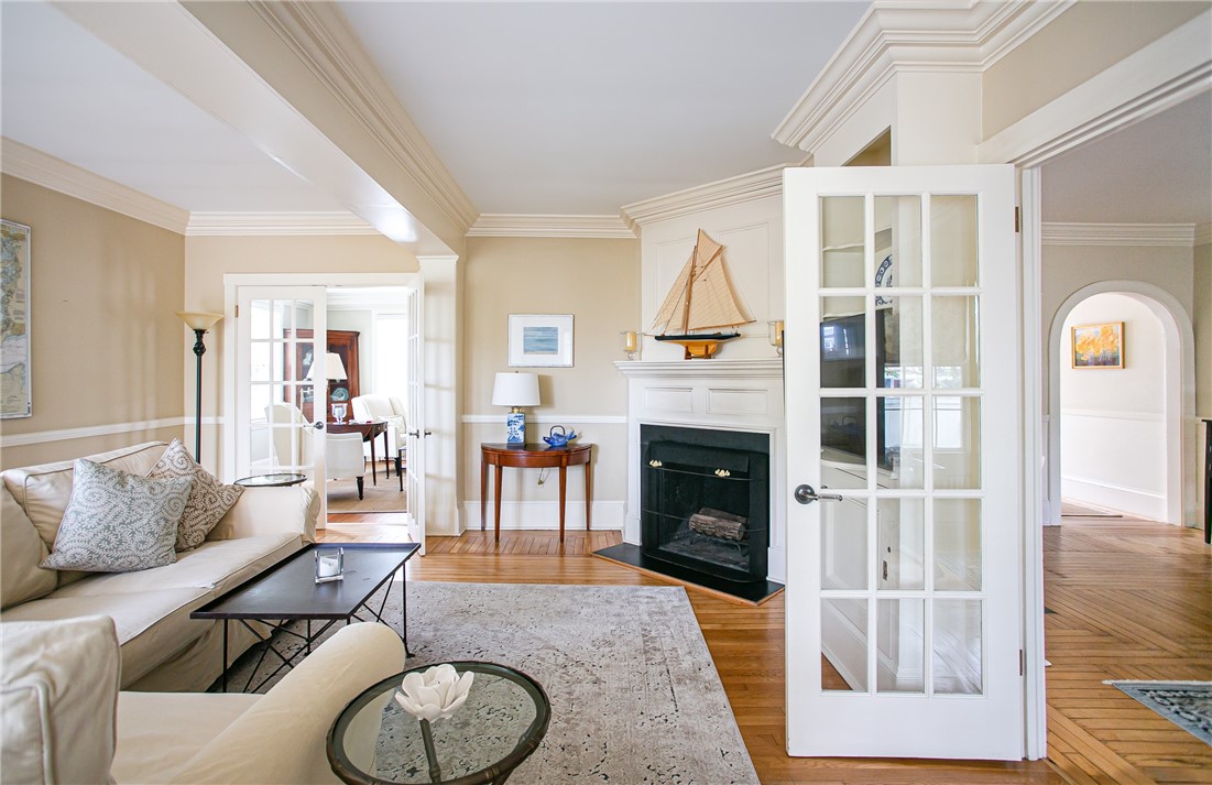95 John Street Newport, RI 02840 - Photo 11 of 44 Family room with working fireplace.