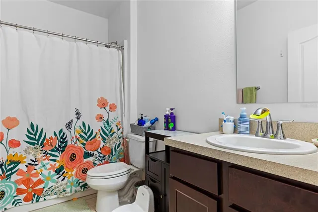 a bathroom with a sink toilet and vanity