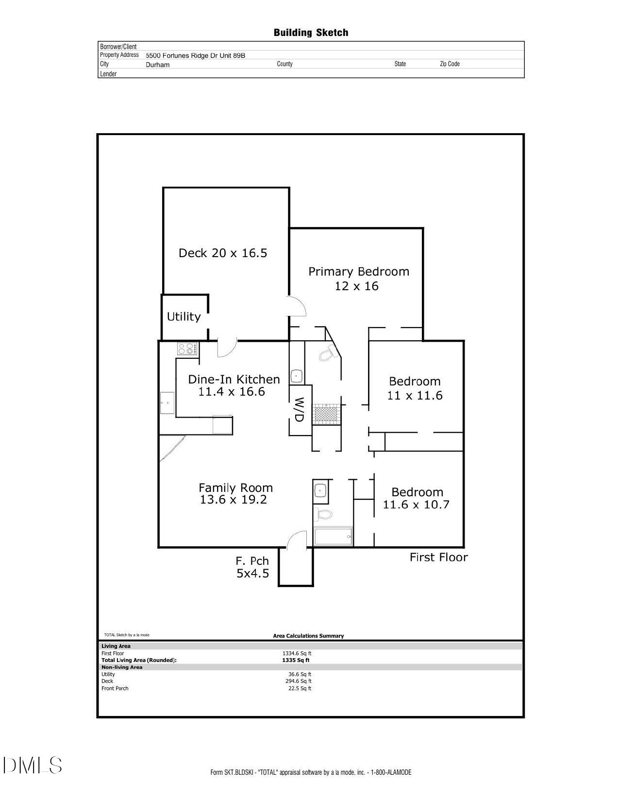 5500 Fortunes Ridge Drive, Unit 89B Durham, NC 27713 - Photo 27 of 27 Floorplan