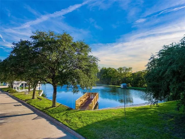 a view of lake from a yard