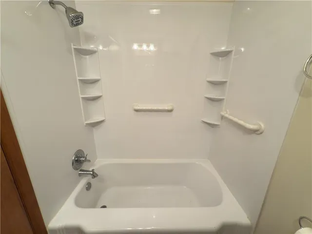 a close up of a bathtub