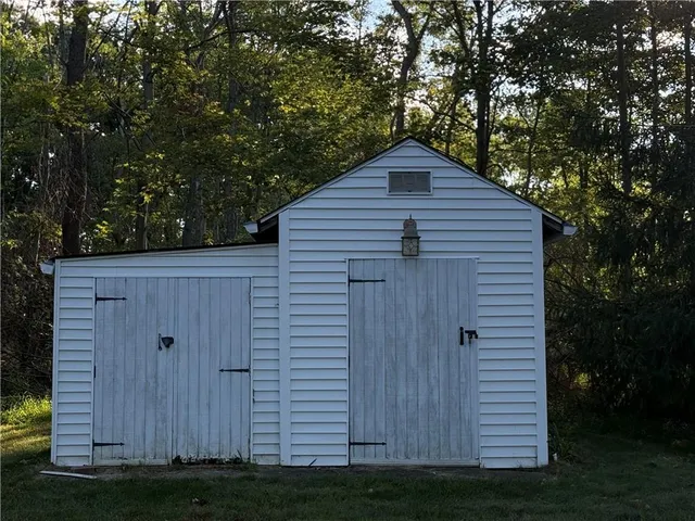 a backyard of a house