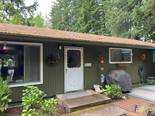 a front view of a house