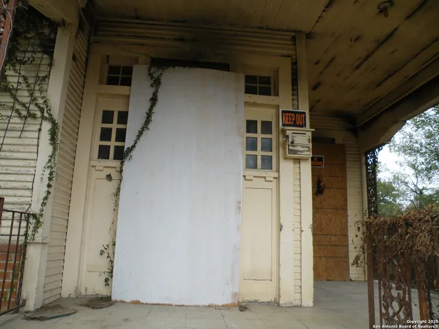 a view of front door
