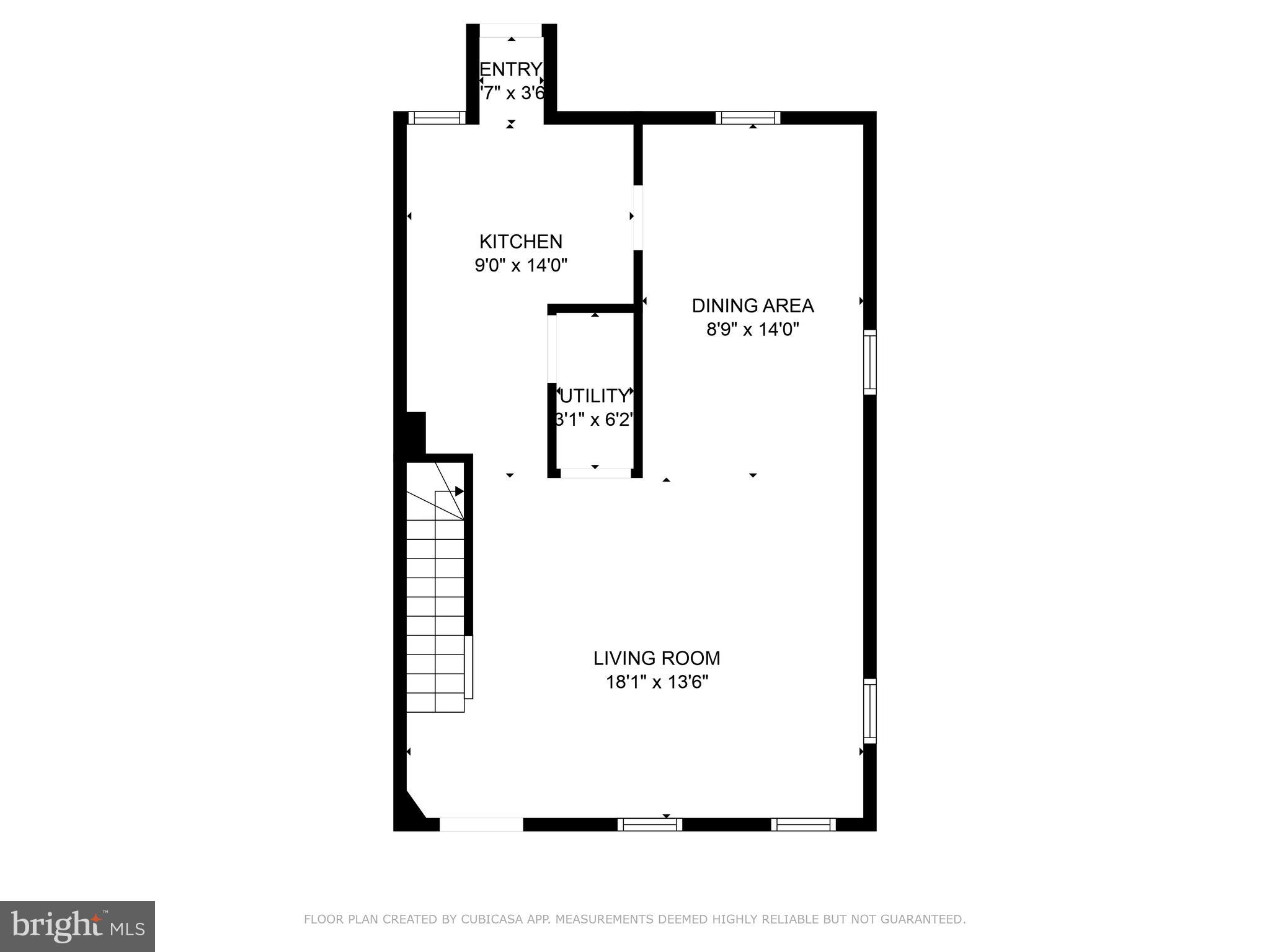 1501 North Payson Street Baltimore, MD 21217 - Photo 39 of 41 First Floor Floor Plan